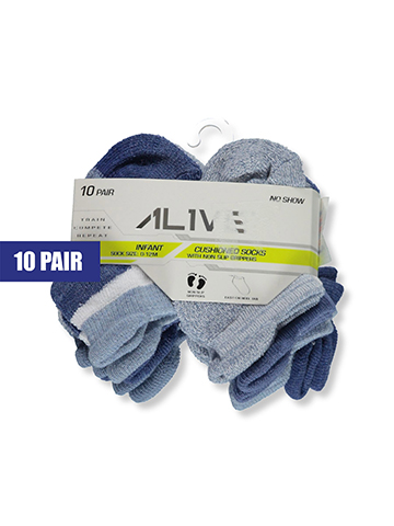 Alive Boys' 10-Pack Now Show Half Cushion Gripper Socks - CookiesKids.com
