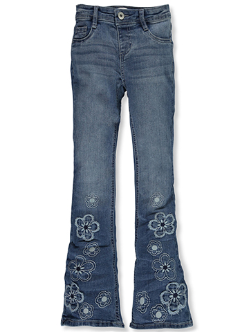 Squeeze Girls' Flared Floral Jeans - CookiesKids.com