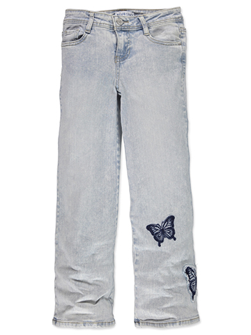 Blue Spice Girls' Wide Leg Butterfly Jeans - CookiesKids.com