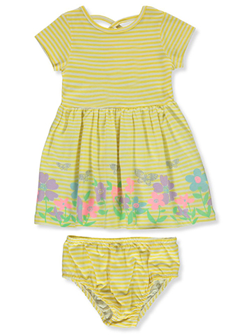 Freestyle Baby Girls' 2-Piece Striped Dress With Diaper Cover - CookiesKids.com