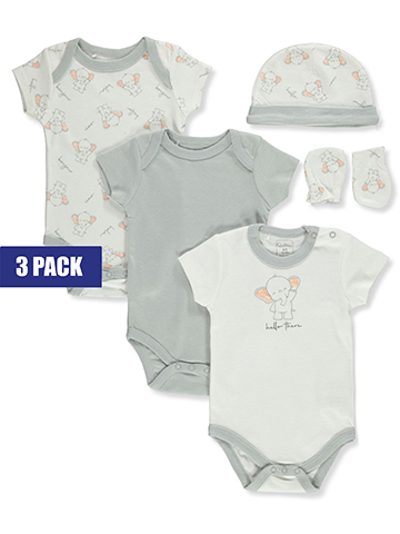 Quiltex Baby Unisex 3-Pack Bodysuits - CookiesKids.com