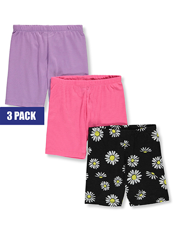 One Step Up Girls' 3-Pack Wave Bike Shorts - CookiesKids.com