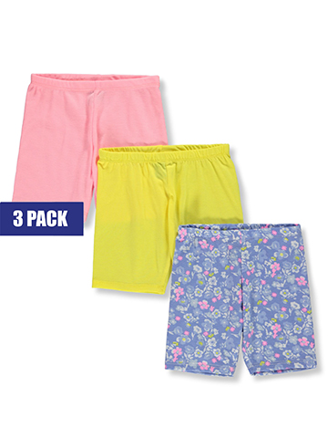 One Step Up Girls' 3-Pack Flower Bike Shorts - CookiesKids.com