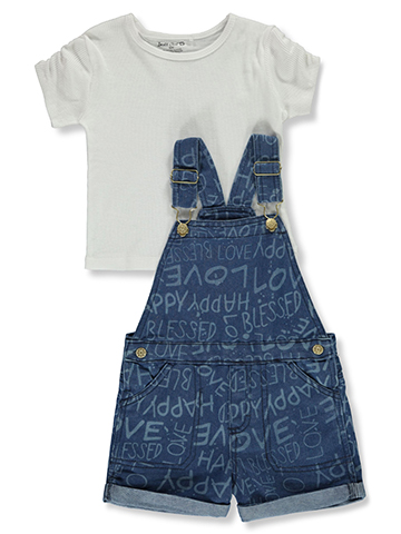 Insta Girl Girls' 2-Piece Shortalls Set Outfit - CookiesKids.com