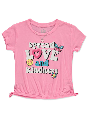 Star Ride Girls' 2-Piece T-Shirt With Necklace Set - CookiesKids.com