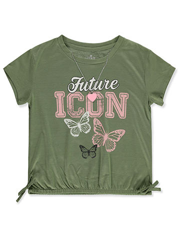 Star Ride Girls' 2-Piece Love Necklace Top Set - CookiesKids.com