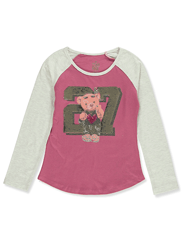 Star Ride Girls' L/S Raglan Flip Sequin Shirt - CookiesKids.com