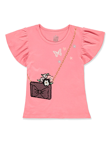 Star Ride Girls' Flip Sequin Flutter T-Shirt - CookiesKids.com