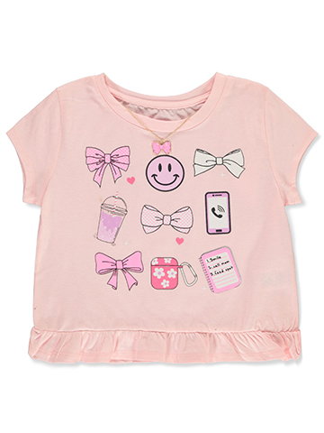 Star Ride Girls' 2-Piece T-Shirt Necklace Set - CookiesKids.com