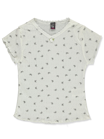 Star Ride Girls' Floral Pointelle T-Shirt - CookiesKids.com
