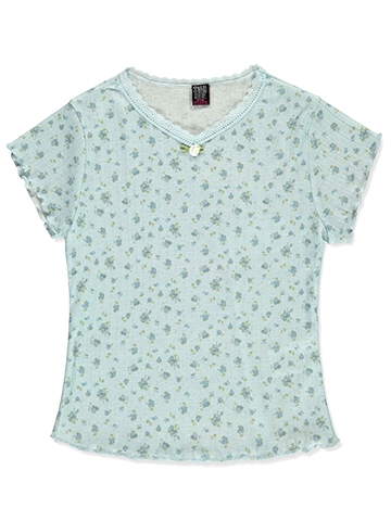 Star Ride Girls' Floral Pointelle T-Shirt - CookiesKids.com