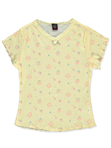 Star Ride Girls' Floral Pointelle T-Shirt - CookiesKids.com