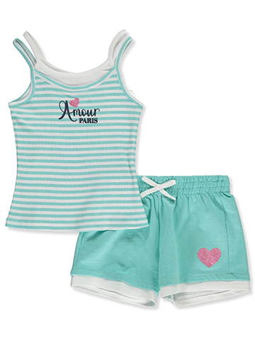 Sweet Butterfly Girls' 2-Piece Shorts Set Outfit - CookiesKids.com