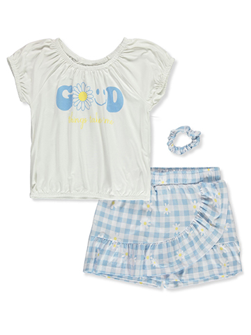 Sweet Butterfly Girls' 2-Piece Bee Shorts Set Outfit - CookiesKids.com