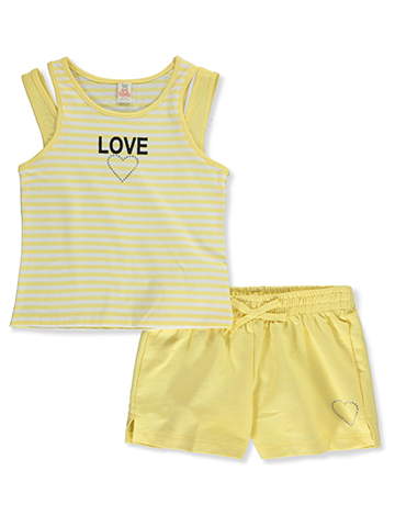 Sweet Butterfly Girls' 2-Piece Shorts Set Outfit - CookiesKids.com