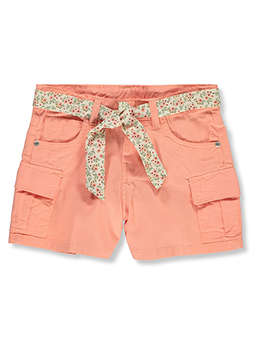 Star Ride Girls' Woven Pull-Through Belt Shorts - CookiesKids.com