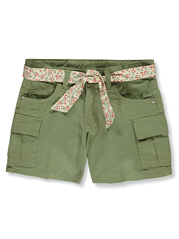 Star Ride Girls' Woven Pull-Through Belt Shorts - CookiesKids.com