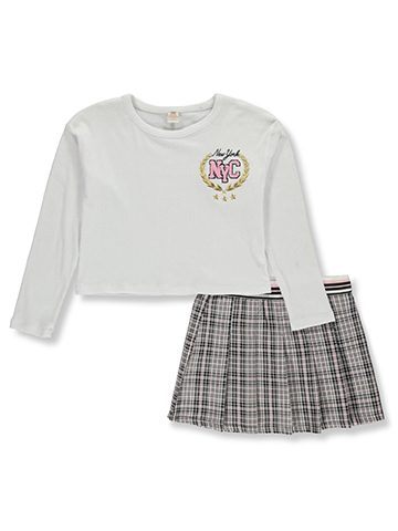 Sweet Butterfly Girls' 2-Piece Skirt Set Outfit - CookiesKids.com