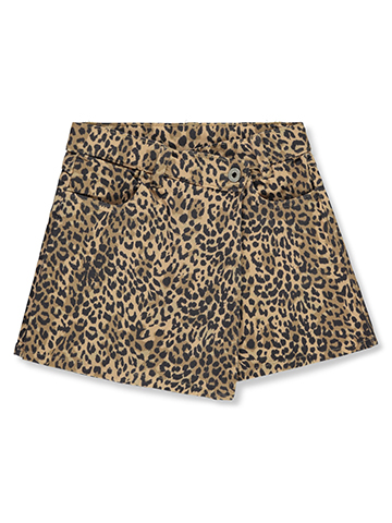 Star Ride Girls' Twill Leopard Skorts - CookiesKids.com
