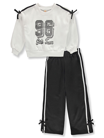 Sweet Butterfly Girls' 2-Piece Fleece Pants Set Outfit - CookiesKids.com