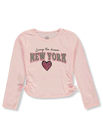 Star Ride Girls' Flip Sequin Top T-Shirt - CookiesKids.com