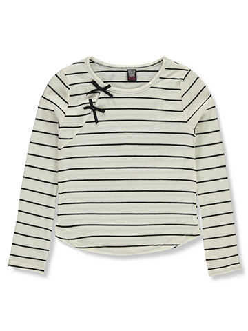 Star Ride Girls' Stripe Bow Long-Sleeved Shirt - CookiesKids.com
