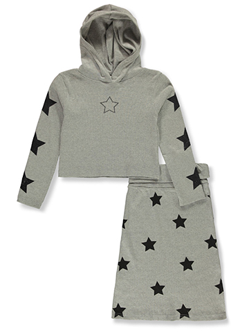 Sweet Butterfly Girls' 2-Piece Skirt Set Outfit - CookiesKids.com