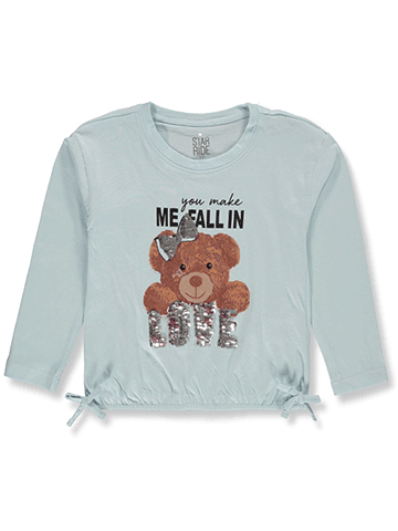 Star Ride Girls' Flip Sequin Bear T-Shirt - CookiesKids.com