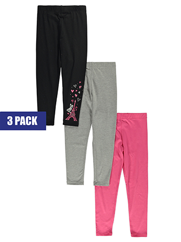 Star Ride Girls' 3-Pack Paris Leggings - CookiesKids.com