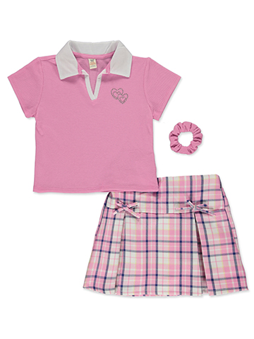 Sweet Butterfly Girls' 3-Piece Skirt Set Outfit - CookiesKids.com
