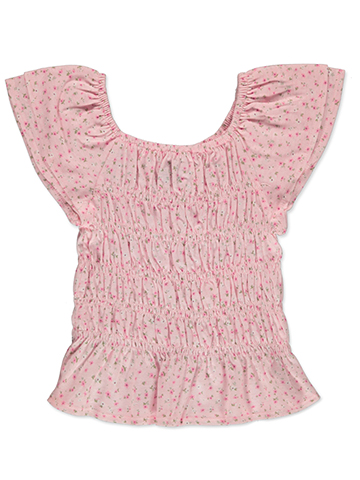 Sweet Butterfly Girls' Floral Flutter Top T-Shirt - CookiesKids.com