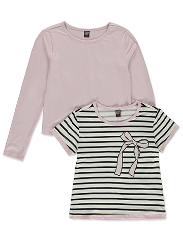 Star Ride Girls' 2-Piece Long + Short Sleeve Tee Set - CookiesKids.com