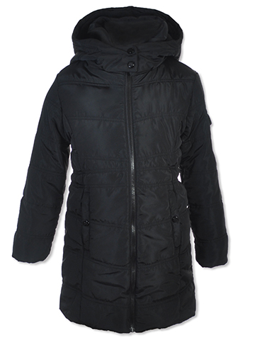 Steve Madden Girls' Long Puffer Jacket - CookiesKids.com