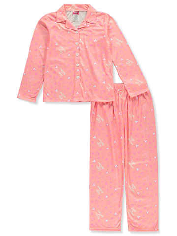 Angel Face Girls' 2-Piece Hearts Coat Pajamas - CookiesKids.com