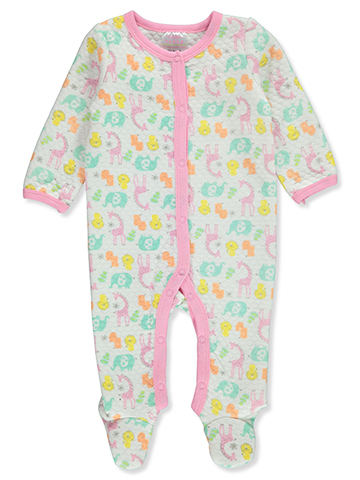 Funny Bunny Baby Girls' Quilted Footed Coveralls - CookiesKids.com