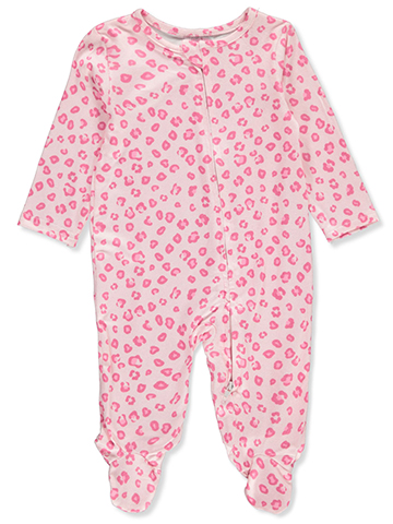 Funny Bunny Baby Girls' Leopard Footed Coveralls - CookiesKids.com