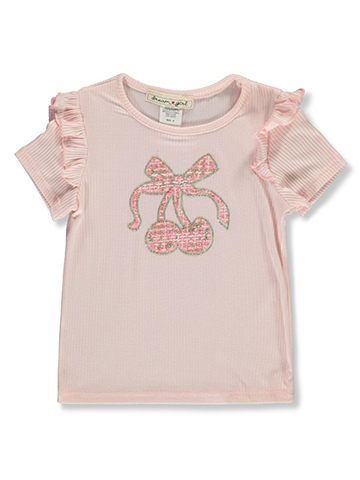 Dream Girl Girls' Ruffle Cherry Top - CookiesKids.com