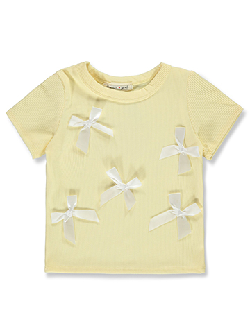Dream Girl Girls' Ribbed Ribbon T-Shirt - CookiesKids.com