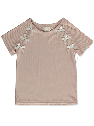 Glitter Girl Girls' Bow T-Shirt - CookiesKids.com
