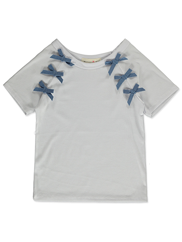 Glitter Girl Girls' Bow T-Shirt - CookiesKids.com