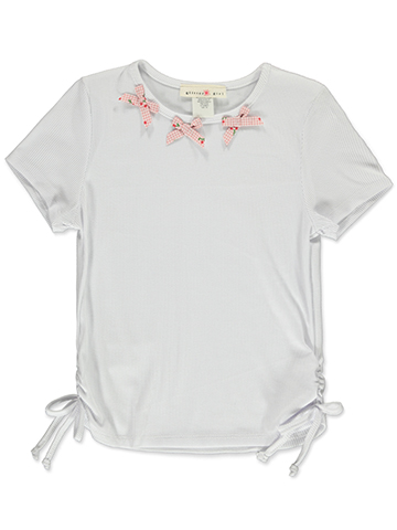 Glitter Girl Girls' Cherry Bow T-Shirt - CookiesKids.com