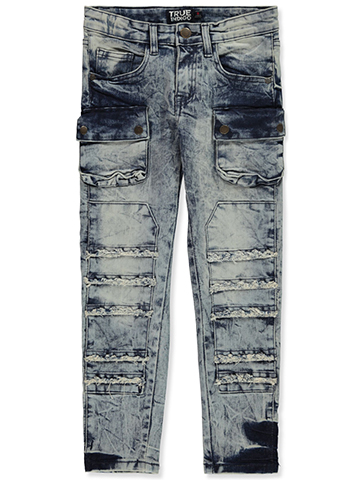 True Indigo Boys' Cargo Pocket Stitch Jeans - CookiesKids.com