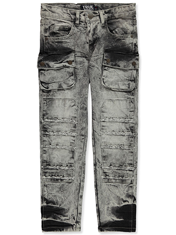 True Indigo Boys' Cargo Pocket Stitch Jeans - CookiesKids.com