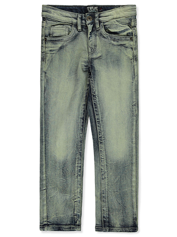 True Indigo Boys' Straight Fit Rip Jeans - CookiesKids.com