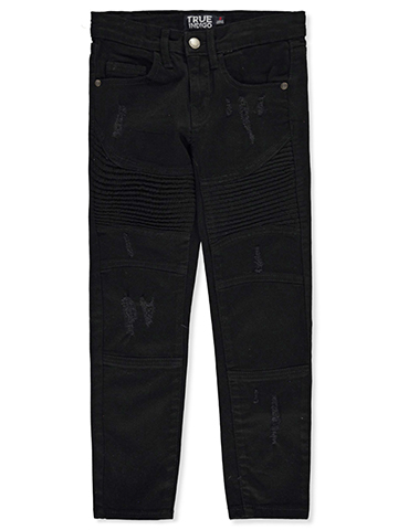 True Indigo Boys' Slim Fit Moto Jeans - CookiesKids.com