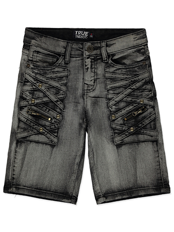 True Indigo Boys' Crosses Denim Shorts - CookiesKids.com