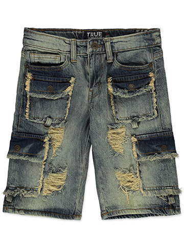 True Indigo Boys' Frayed Carpenter Denim Shorts - CookiesKids.com