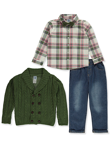 Little Lad Boys' 3-Piece Jeans Set Outfit - CookiesKids.com