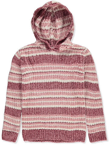 Derek Heart Girls' Chenille Striped Hooded Sweater - CookiesKids.com