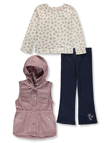 Little Lass Girls' 3-Piece Leggings Set Outfit - CookiesKids.com